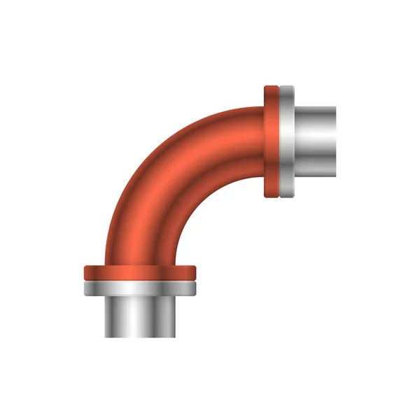 Diseño Del Icono Del Conector Tubería Acero Aislado Sobre Fondo — Vector de stock