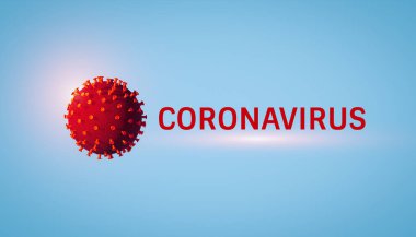 Coronavirus molekülünün renk arkaplanındaki 3D görüntülemesi.