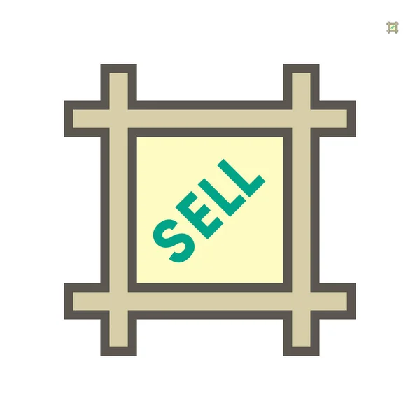 Land Sale Vector Icon Design 64X64 Pixel Perfect Editable Stroke — 스톡 벡터