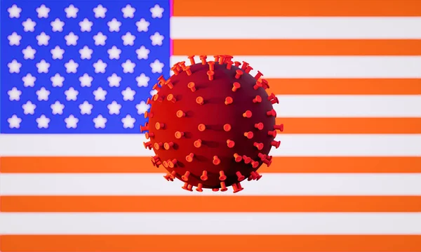 Rendering Coronavirus Infection Concept — Stock Photo, Image