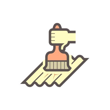 Çatı kiremit hasarı ve servis vektör ikonu tasarımı.