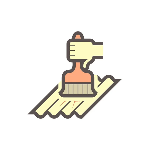 Roof Tile Damage Repair Service Vector Icon Design — Stock Vector