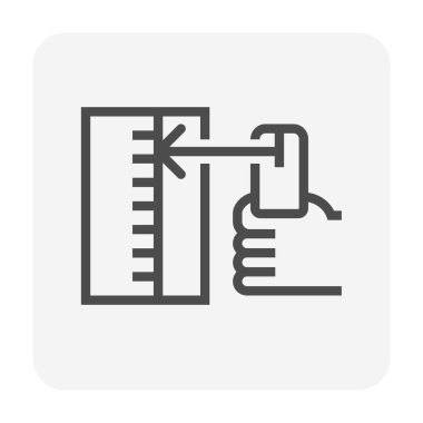 Kaynak işi grafik tasarım ögesi için kaynak çalışma vektör simgesi tasarımı, düzenlenebilir vuruş.