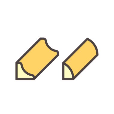 Beyaz arkaplanda ahşap zemin ve malzeme vektör simgesi tasarımı.