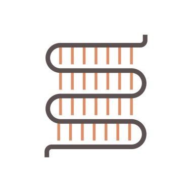 Klima ve hava kompresörü parçaları ve araçları temizleme vektör simgesi tasarımı.