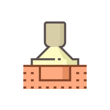 Jeoteknik mühendisliği ve toprak testi vektör simgesi dizaynı.