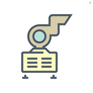 Hava kompresörü ve havalandırma borusu klima sistemi vektör ikonunun bir parçası, 64x64 piksel mükemmel ve düzenlenebilir vuruş.