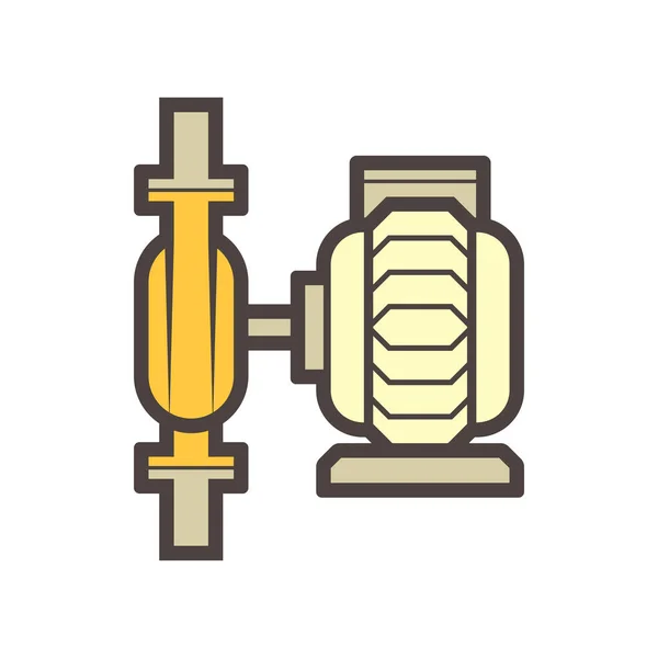Wasserpumpe Und Wasserrohrvektor Icon Design Für Die Verteilung Von Wasser — Stockvektor