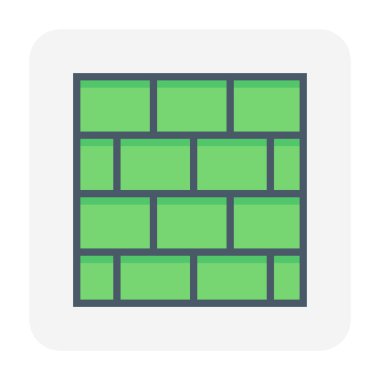 Çatı kaplama malzemesi simgesi tasarım.