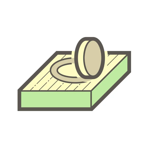 Wood Floor Production Industry Testing Vector Icon Design — Stock Vector