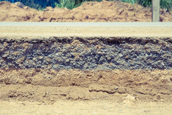 Lavori Riparazione Danneggiamento Strade Asfaltate — Foto Stock