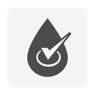 Temiz su damlası ikonu tasarımı, su tedavisi ve arıtma kavramı tasarımı.