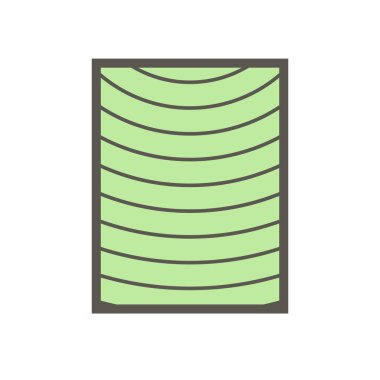 Beyaz zemin üzerinde ahşap malzeme ve kereste fabrikası sanayi vektör ikonu tasarımı.