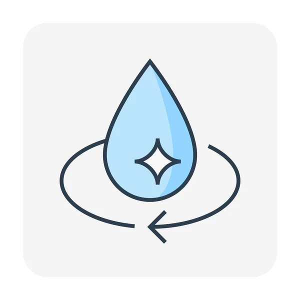 Wassertropfen Symbol Editierbarer Strich — Stockvektor