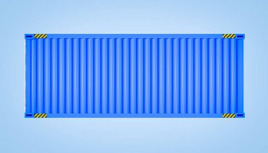 Renkli arkaplanda 3d kargo konteynırı oluşturma.