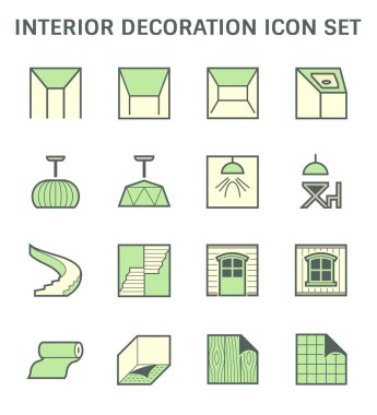 Tavan ve iç dekorasyon materyal vektör tasarımı.