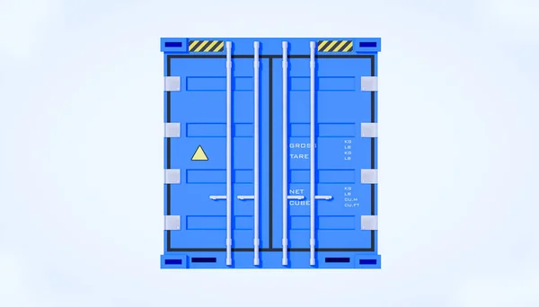 Rendering Container Carico Sfondo Bianco — Foto Stock