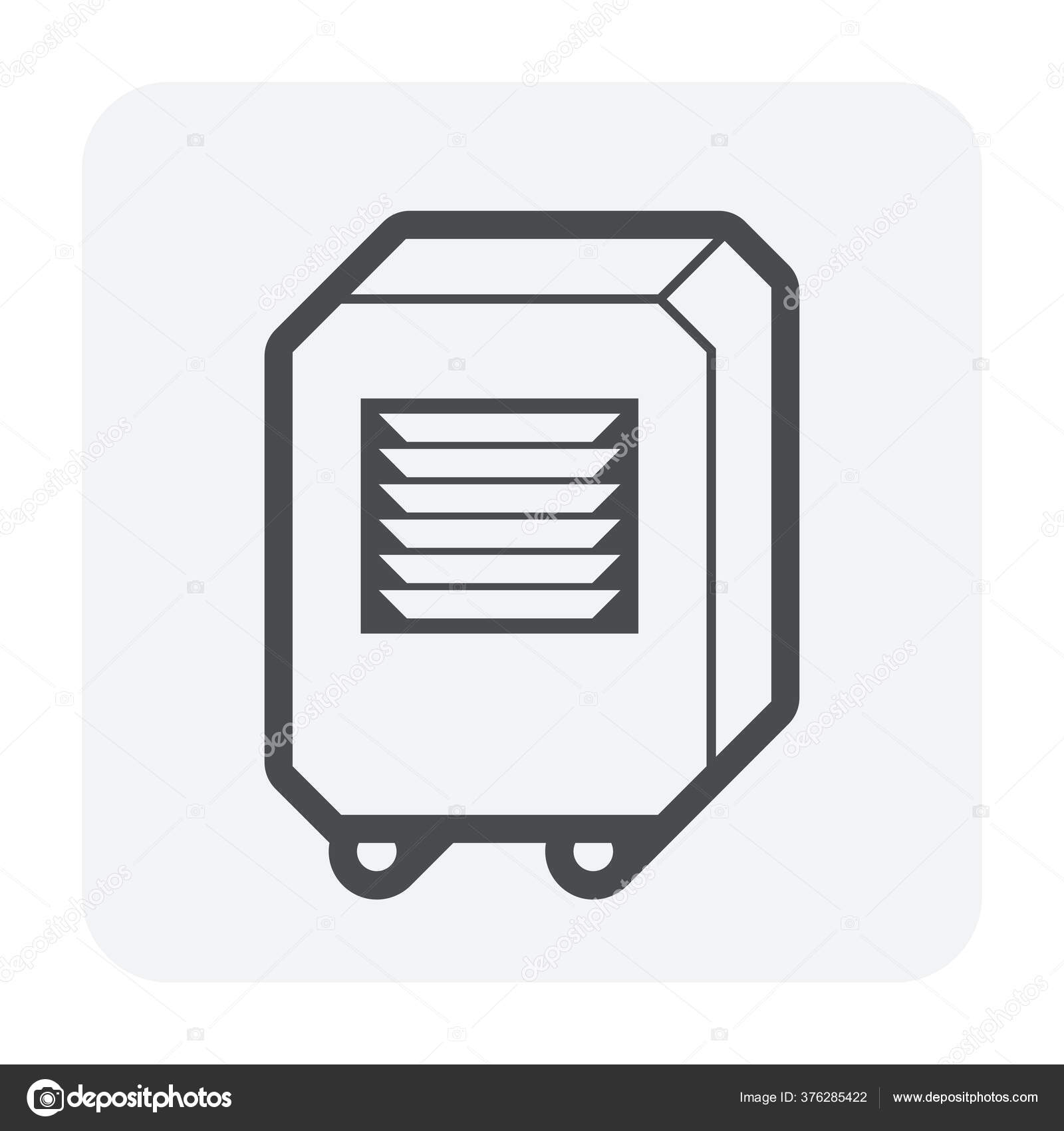 Portable Air Conditioner Icon Black Color Stock Vector Image by