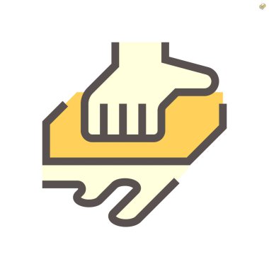 Sünger ovma ve yıkama iş vektör ikonu tasarımı, 48x48 piksel mükemmel ve düzenlenebilir felç.