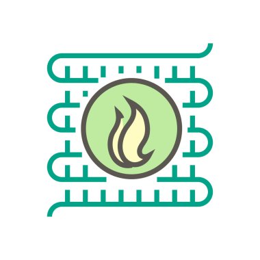 Hava kompresörü ve yarı vektör simgesi tasarımı, düzenlenebilir vuruş.