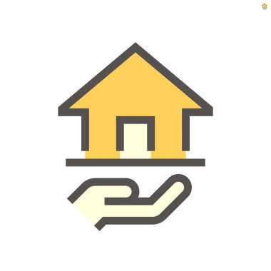 Ev ve ajan vektör simgesi dizaynı, 48X48 piksel mükemmel ve düzenlenebilir vuruş.