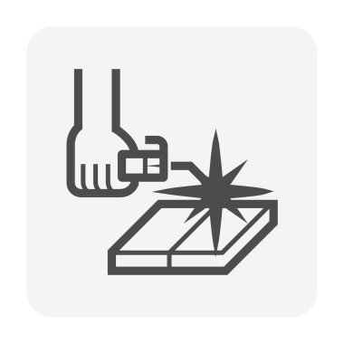 Kaynaklama işi grafik tasarım ögesi için kaynak iş vektör simgesi tasarımı.