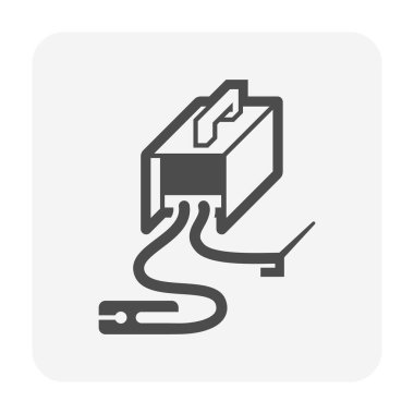 Kaynaklama ekipmanı makine vektör tasarımı kaynak çalışması grafik tasarım elementi.