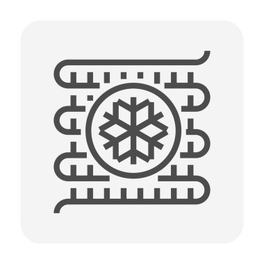 Klima bobini parça simgesi tasarımı, düzenlenebilir vuruş.