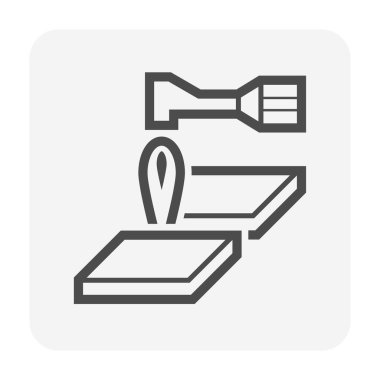 Kaynaklama işi grafik tasarım elementi için meşale vektör ikonu tasarımı.