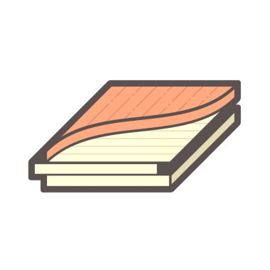 Beyaz arkaplanda ahşap zemin ve malzeme vektör simgesi tasarımı.