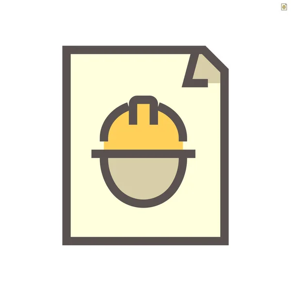 Engineer Profile Document Vector Icon Design 48X48 Pixel Perfect Editable — Stock Vector