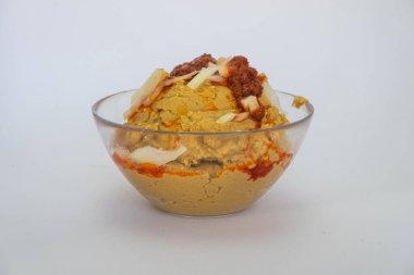 Gofio Escaldon. Kanarya Adaları 'nın tipik yemeği. Gofio, Kanarya Adaları 'nda yaygın olarak kullanılan bir mısır gevreği karışımıdır..