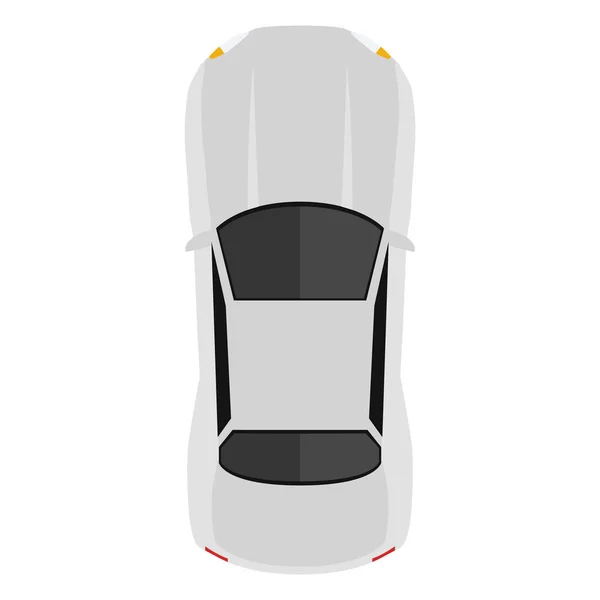 Coche Desde Arriba Vista Superior Lindo Coche Dibujos Animados Con — Vector de stock