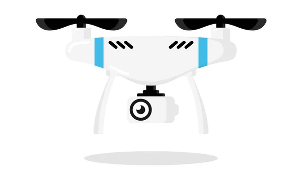 Beau Drone Dessin Animé Avec Caméra Pour Photographier Enregistrer Des — Image vectorielle