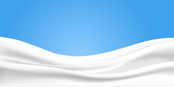 Wellenförmige Milch Schöner Hintergrund Realistisches Design Glänzender Seidenstoff Vektorillustration — Stockvektor