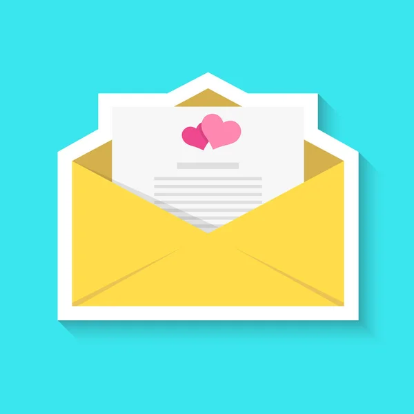 Envelope Com Letra Isolada Num Fundo Azul Convite Casamento Adesivo —  Vetores de Stock