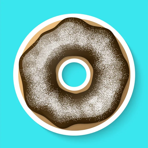 Donut Isolé Sur Fond Blanc Donuts Mignons Colorés Brillants Avec — Image vectorielle