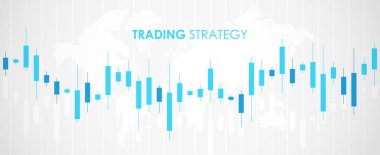 Şamdan. Grafik ticareti. Borsa grafiği. Finansal tablo. Forx göstergelerine yatırım. Soyut arkaplan. Düz biçim vektör illüstrasyonu.