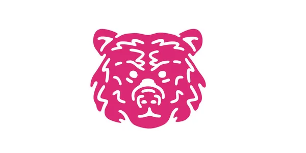 Logo Niedźwiedzia Dzikie Zwierzęta Prosta Ikona Rysunku Godło Realistyczna Sylwetka — Wektor stockowy