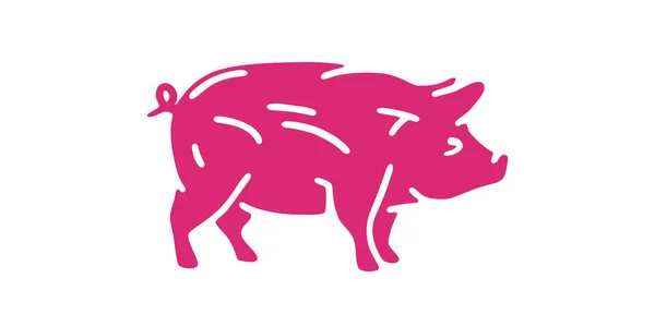 Grisens Logotyp Mall För Jordbruksföretag Enkel Tecknad Design Ikon Emblem — Stock vektor