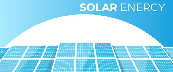 太陽エネルギーパネル 白色の背景に絶縁された太陽電池 クリアモダンデザイン シンプルなデザイン バナーテンプレート 美しい背景 平面図ベクトル図 — ストックベクタ
