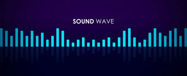 Sound Wave Digital Music Equalizer Beautiful Abstract Minimal Background Simple — Stock Vector