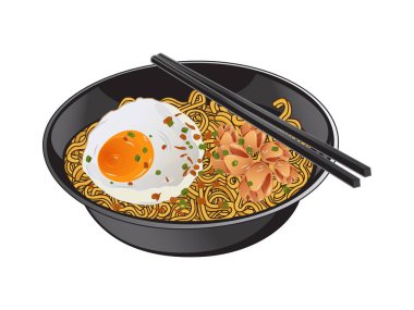 Mie Goreng Endonezya yemeği kızarttı.