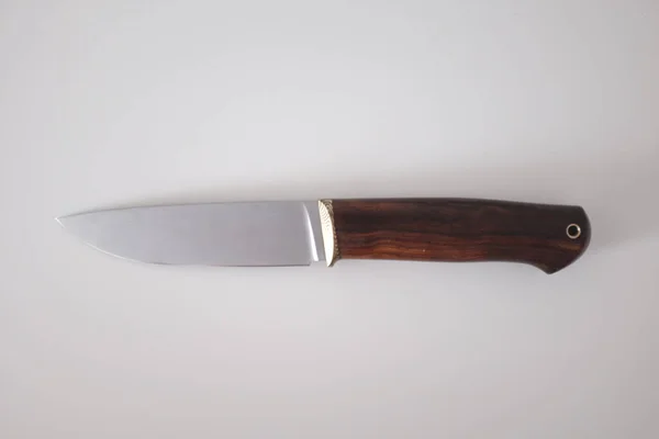 Ručně Vyrobený Nůž Dřevěnou Rukojetí — Stock fotografie
