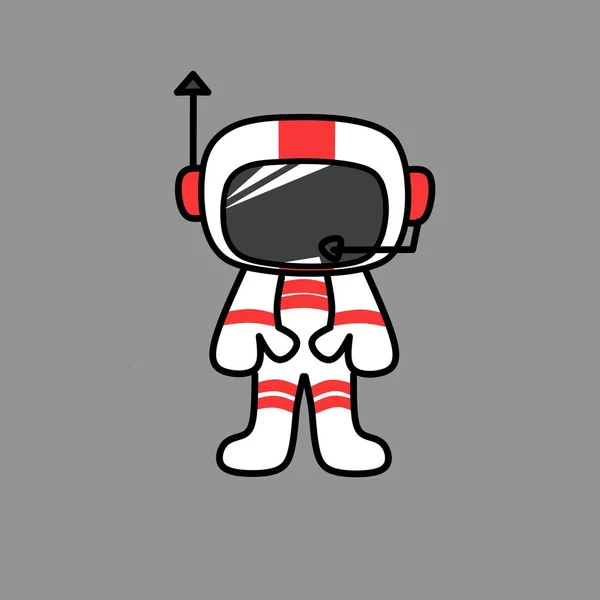 Απλός Σχεδιασμός Χαρακτήρα Αστροναύτη — Φωτογραφία Αρχείου