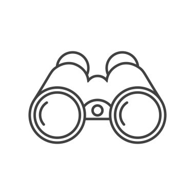 Dürbün simgesi düz vektör çizimi