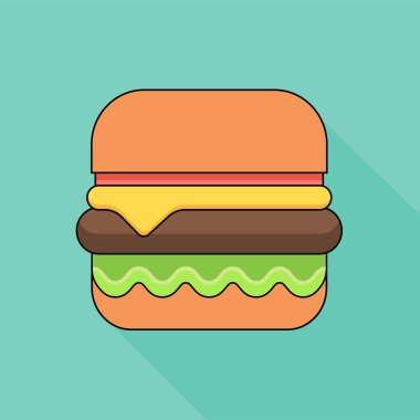 Hamburger logosu vektör tasarımı