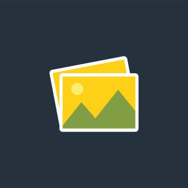 Resim düz vektör simgesi tasarımı