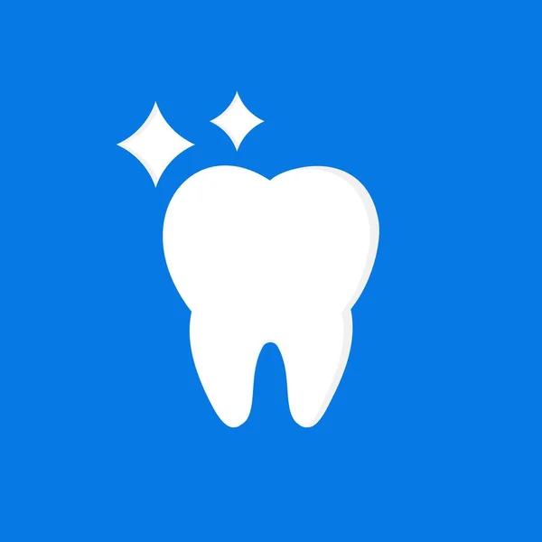 歯のアイコンフラットベクトルロゴテンプレート 歯医者ロゴ — ストックベクタ