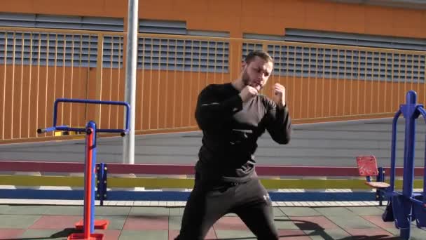 Sta Allenando Sul Posto Boxe Esercizi Vuoi Nuovi Video Altri — Video Stock